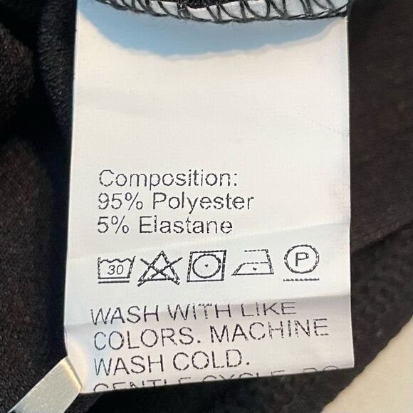 Bishop Sleeve Corset Top Black Knit Square Neck Front Cropped Long Sleeve S - Picture 6 of 7